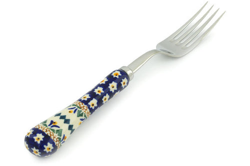 Stainless Steel Fork 8" Floral Peacock Theme UNIKAT