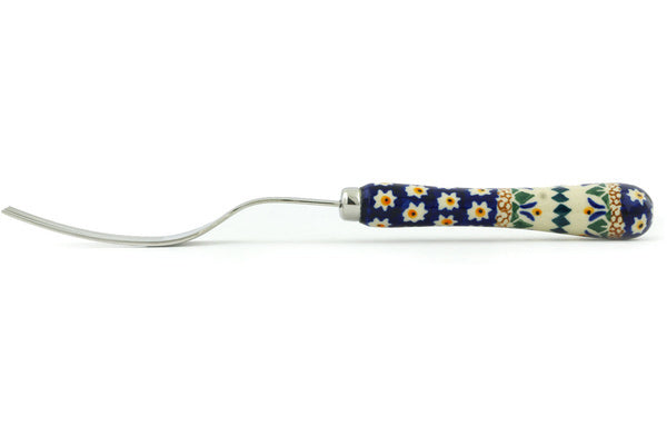 Stainless Steel Fork 8" Floral Peacock Theme UNIKAT