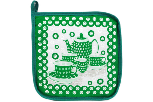 Kitchen Pot Holder Set 7" Green Theme