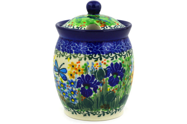Jar with Lid with Opening 5" Dragonfly Bounty Theme UNIKAT