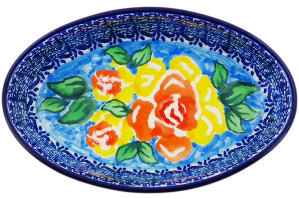 Condiment Dish 6" Matisse Flowers Golden Theme UNIKAT