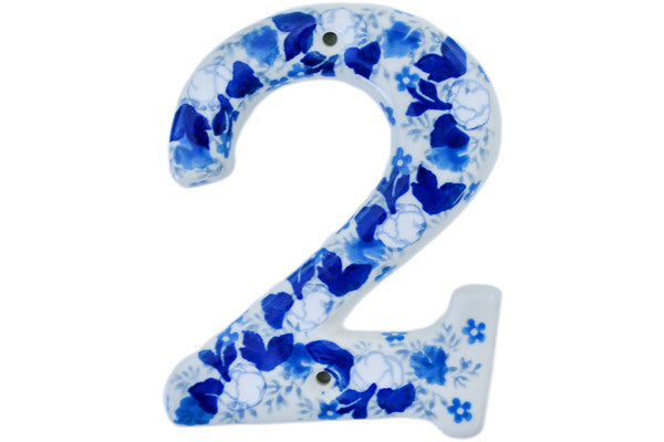 House Number TWO (2) 4-inch Blue Spring Theme