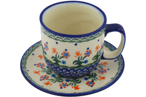 Cup with Saucer Spring Flowers Theme