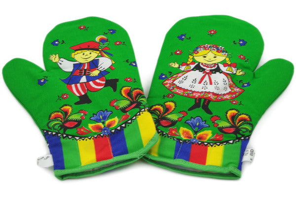 Mittens for Oven 10" Folk Dancers Theme
