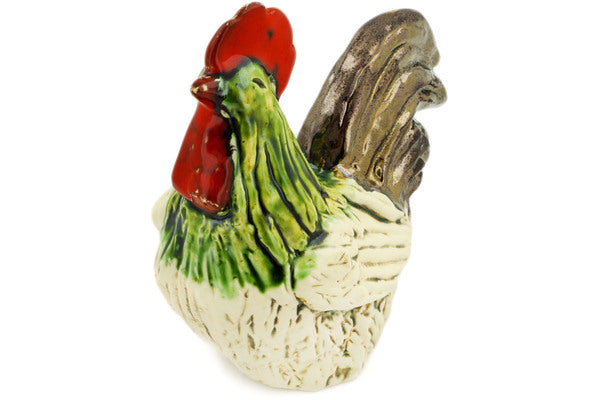Rooster Figurine 8" Green Theme