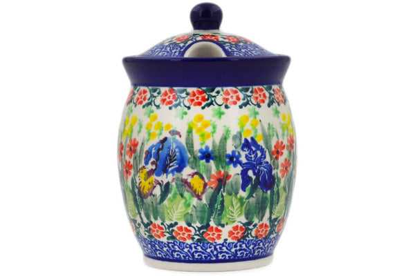 Jar with Lid with Opening 5" Spring Has Sprung Theme UNIKAT