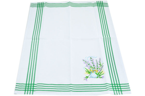 Set of 2 Kitchen Towels 24" Lovingly Lavender Green Theme