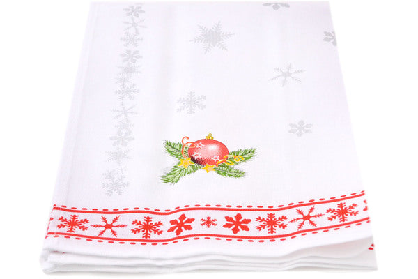 Set of 2 Kitchen Towels 24" Twinkling Holiday Radiance Red Theme
