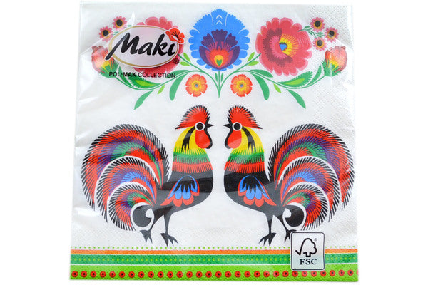 Napkin 6" Rooster Theme