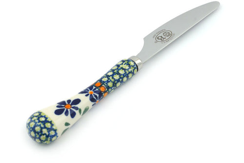 Stainless Steel Knife 8" Gingham Flowers Theme