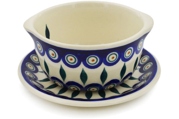 Bouillon cup with saucer Peacock Theme