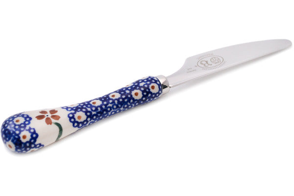 Stainless Steel Knife 8" Sweet Red Flower Theme