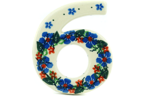 House Number SIX (6) 4-inch Spring Wreath Theme