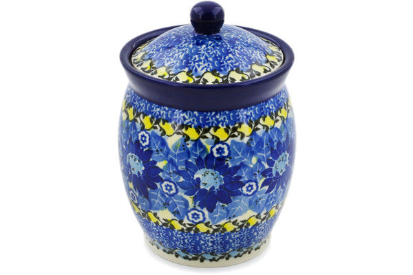 Jar with Lid 5" Deep Blue Theme UNIKAT