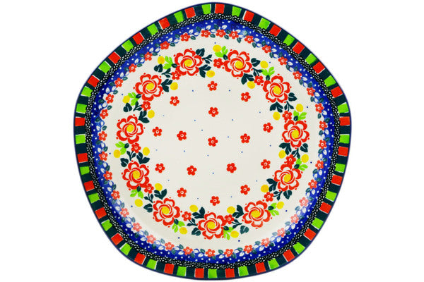 Plate 10" Floral Puzzles Theme UNIKAT