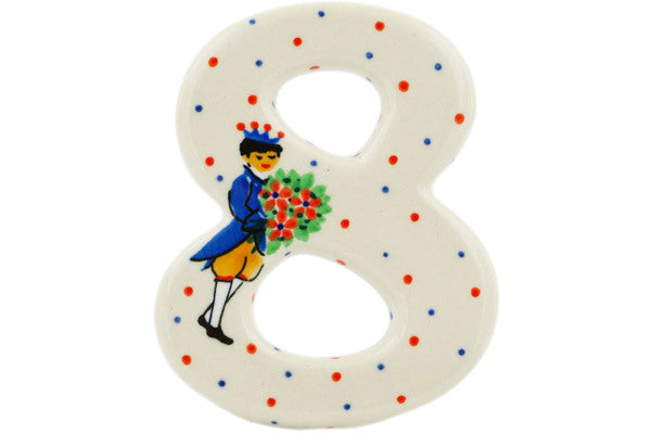 House Number EIGHT (8) 4-inch Charming Prince Theme UNIKAT