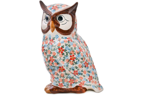 Owl Figurine 9" Floral Frenzy Theme